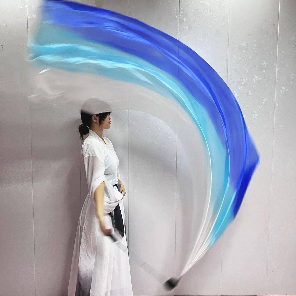 Fairy Meteor Hammer Hammer Opening Ceremony Dance Ribbon Belly Dance Turbine Scarf True Gradient Color Games Ribbon