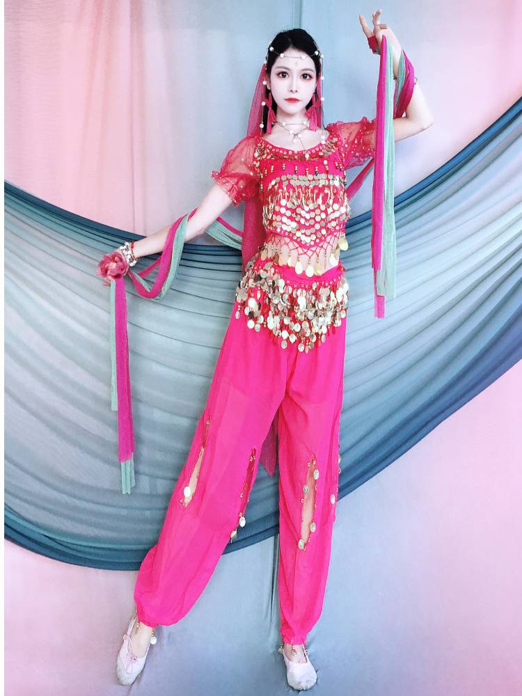 Baiya Qianhui Indian Dance Service 2024 New Belly Dance Set Dance Dance Stage Performance Clothing