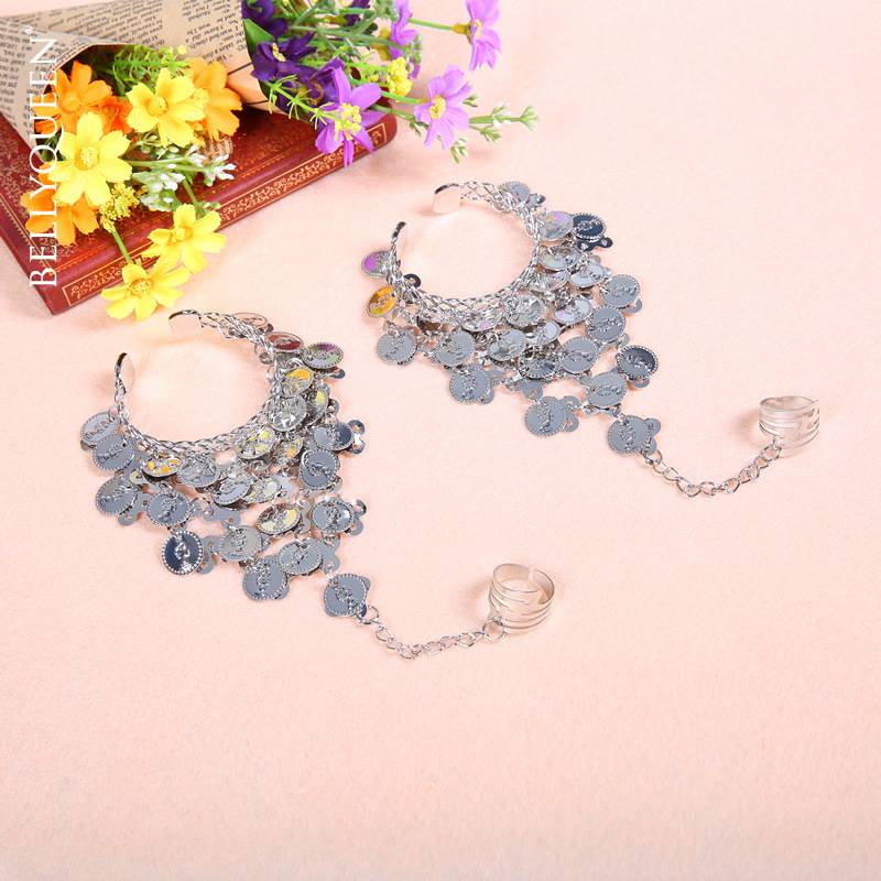 Belly dance jewelry jewelry Indian dance performance accessories hand ornaments bracelet all -in -one bracelet necklace ears