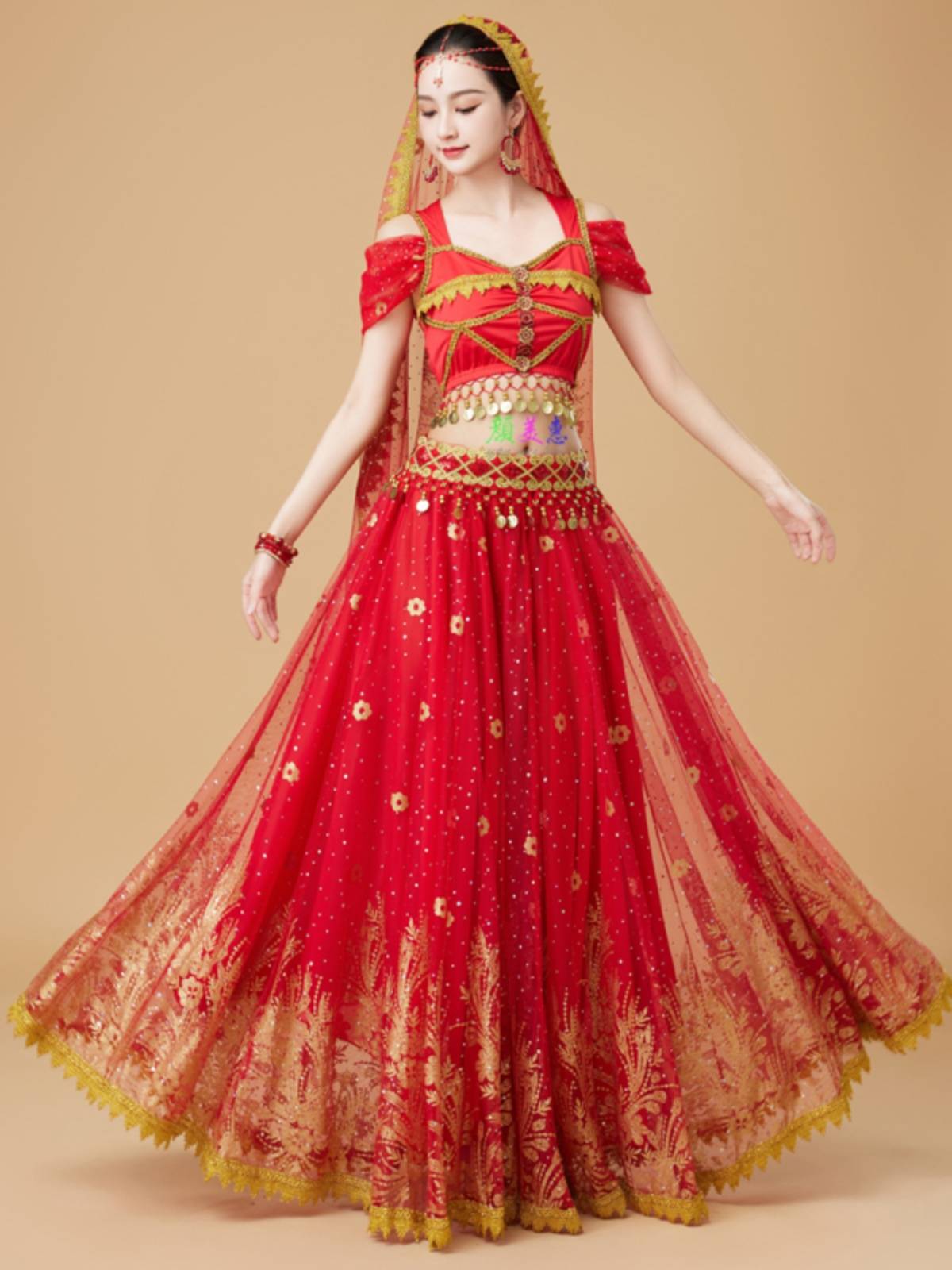 Indian Dance Performance Services Adult Belly Dance Performance Service Services Xinjiang Exotic Western Princess Han Tang suit skirt