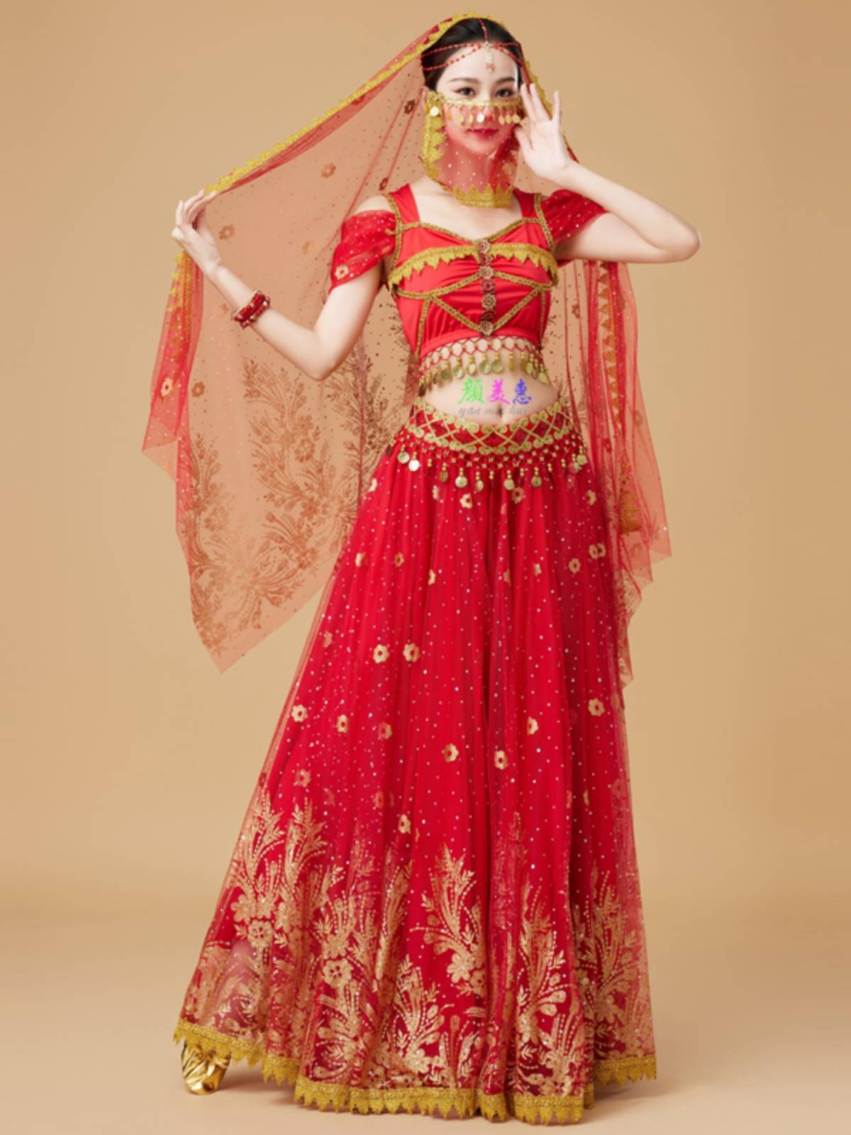 Indian Dance Performance Services Adult Belly Dance Performance Service Services Xinjiang Exotic Western Princess Han Tang suit skirt