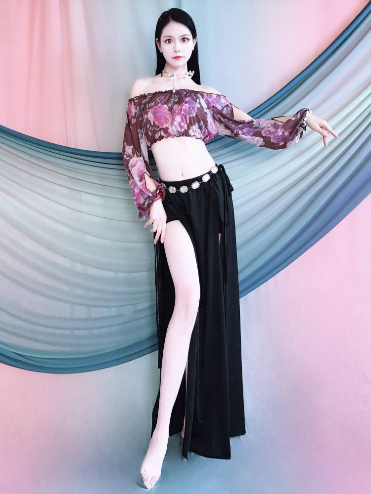 Belly Dance Clothing 2024 Spring and Summer New Words Large Oriental Dance Performance Set Junior Scholars Practice Services