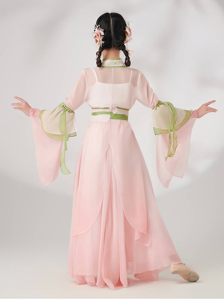 Children's dance clothing classical dance elegant gauze Chinese style practice fan dance body rhyme girl super immortal performance service