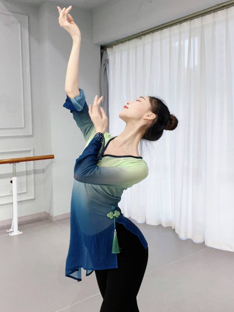 Classical dance body rhyme yae dance dance practice clothes Chinese dance art test clothing top national ballet performance clothing
