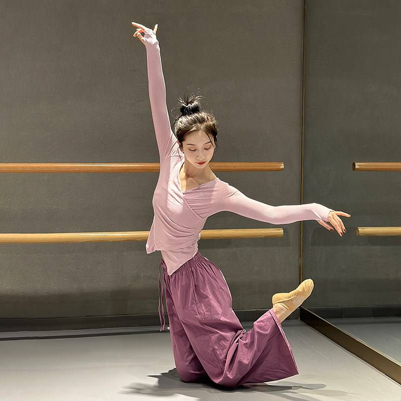 V -neck base dance service women's set refers to classical dance modern dance Chinese dance exercise skills testing fittings