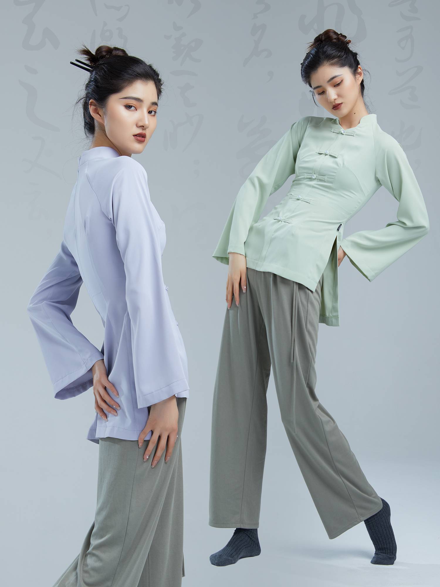 Dance Dance Classical Dance Charm Server Top Training Services Chinese Dance Dance Fun Gonggong Gong Service Chinese long -sleeved shirt