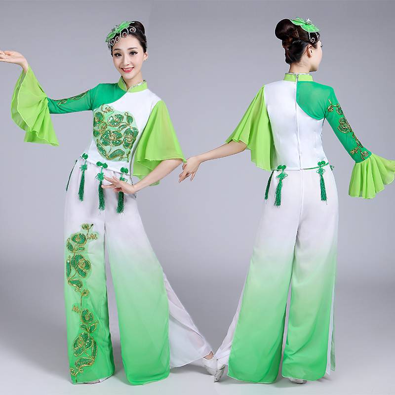 Renting Classical Dance Umbrella Fan Dance Fan Dance Clothing Fairy Ink Dance Chinese Style National Dance Dance Dance Series