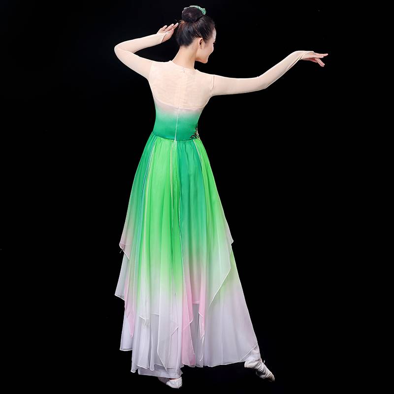 Classical Dance Performance Servant Female Performing Chinese Wind Jasmine Dance Clothing Modern Art Examination Jiaozhou Yangge suit suit