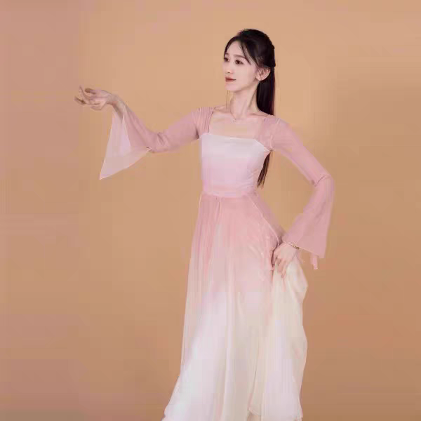 Renting Classical Dance Practice Services Female Chariarism Gauze Giney Jacket Chinese Ancient Ethnic Ethnic Modern Art Examination Dollowing Rental