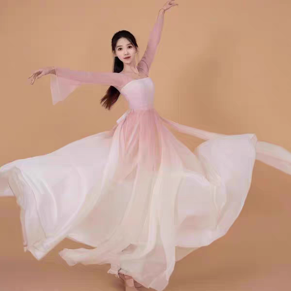 Renting Classical Dance Practice Services Female Chariarism Gauze Giney Jacket Chinese Ancient Ethnic Ethnic Modern Art Examination Dollowing Rental