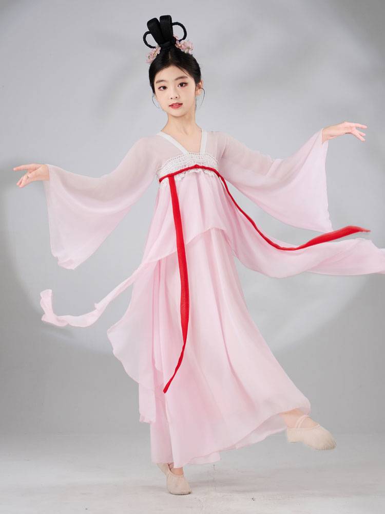 Children's Performance Classical Dance Dance Dance Dance Skirt Girls Fairy Fairy Hanfu Performing Chinese Dance Spring Song Dance