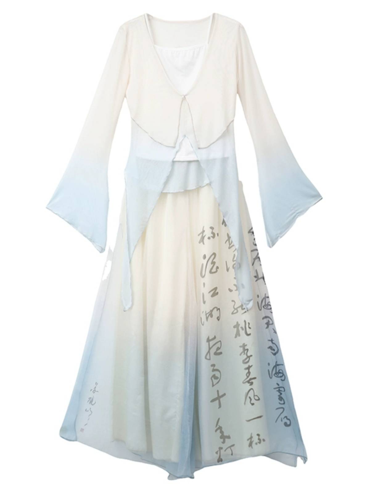Classical dance clothing female elegant body rhyme, gathers, calligraphy skirts, pants, fairy style ancient style test Chinese dance exercise uniforms