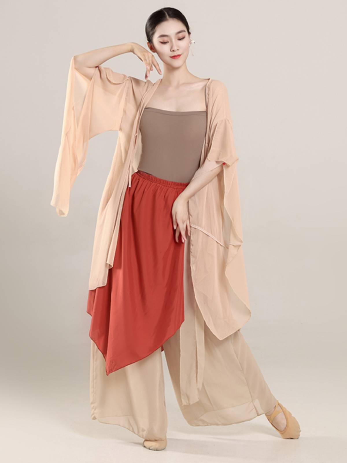 Classical Dance Performance Server Fairy Fairy Gauze Trumpeit Fleeing Sleeve Chinese Dance Dance Performance Performance Clothing