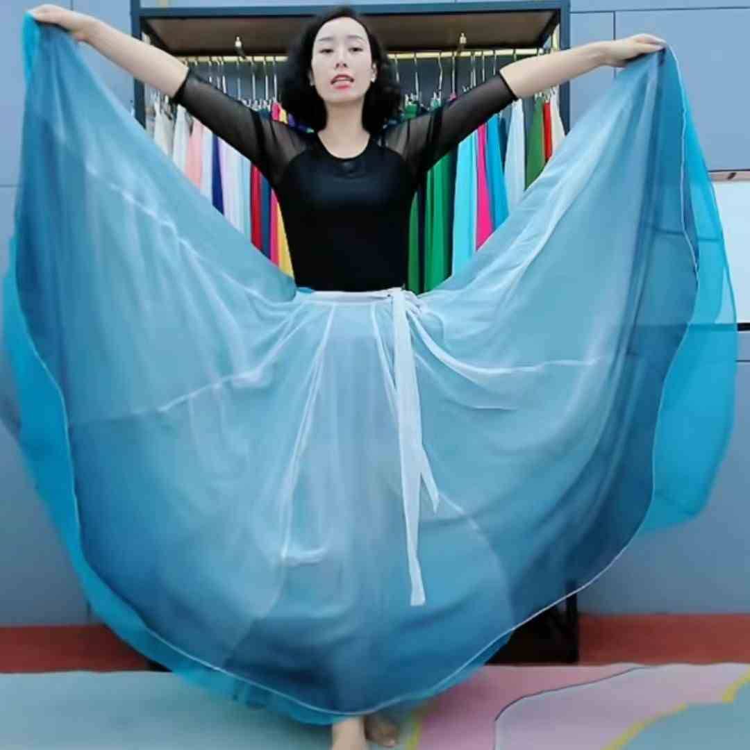 Classical Dance Silk Single Single Female Permanent Skirt Chinese Dance Dance Practice Skirt Performance Dress Skirt