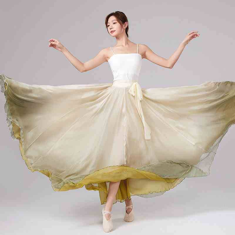 Classical Dance Silk Single Single Female Permanent Skirt Chinese Dance Dance Practice Skirt Performance Dress Skirt