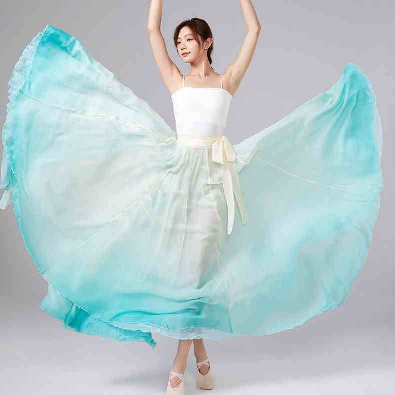 Classical Dance Silk Single Single Female Permanent Skirt Chinese Dance Dance Practice Skirt Performance Dress Skirt