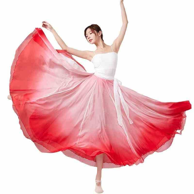 Classical Dance Silk Single Single Female Permanent Skirt Chinese Dance Dance Practice Skirt Performance Dress Skirt