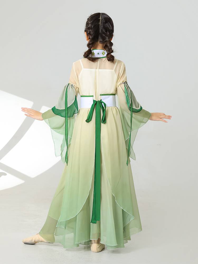 Children girl classical dance elegant super immortal yarn clothes and umbrella dance fan dance Chinese dance performance dance performance clothing