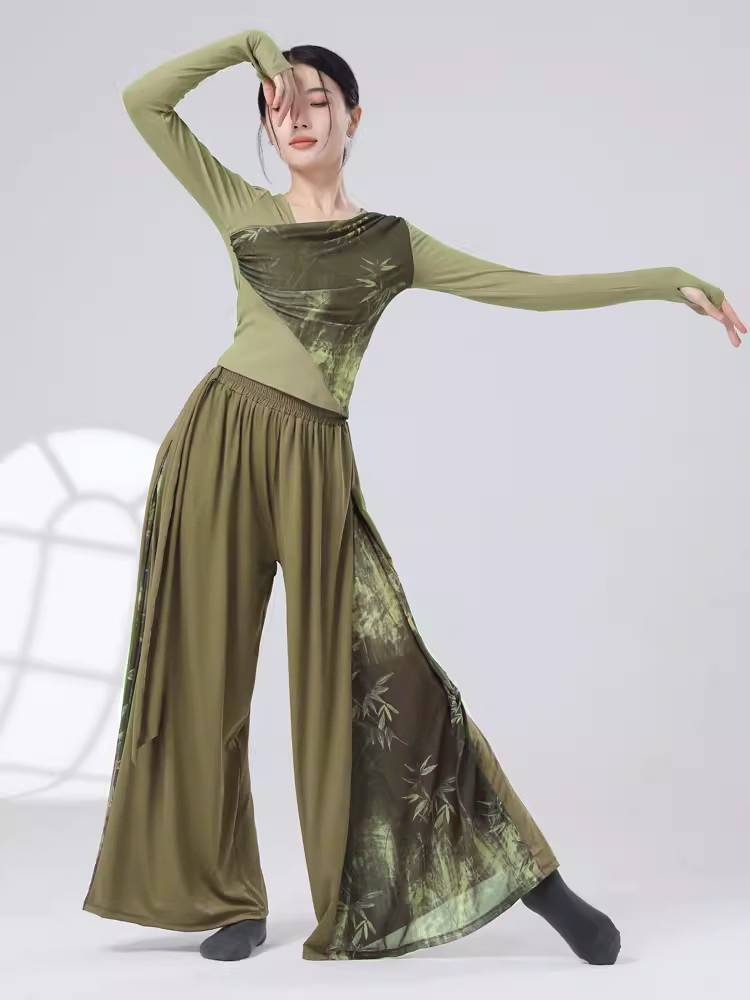 Shangmai Chinese style classical dance clothing female art test modern dance dance exercise uniforms elegant skirt pants training suit