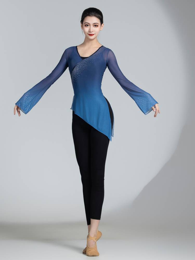 Classical dance gauze dance clothing clothes, rhyme, exercise girls, elegant clothes, drilling arts Kaoji training class, gauze clothes