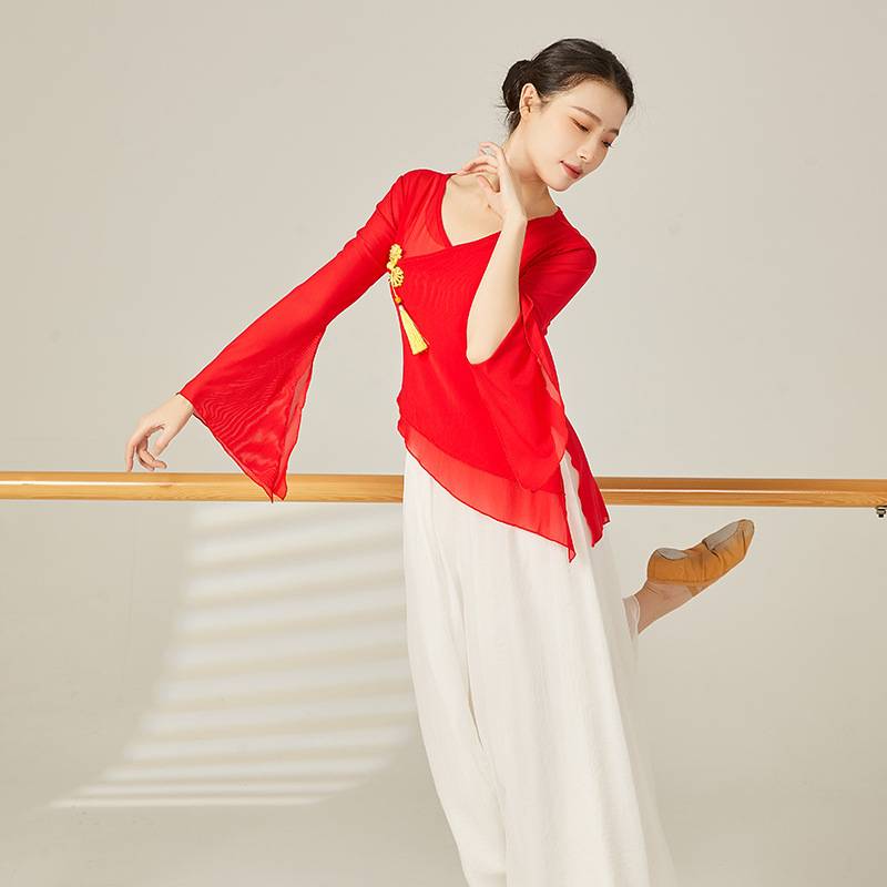 Classical dance yarn clothes rhyme new performance service girl elegant Chinese style fairy training skills dance dance top girl