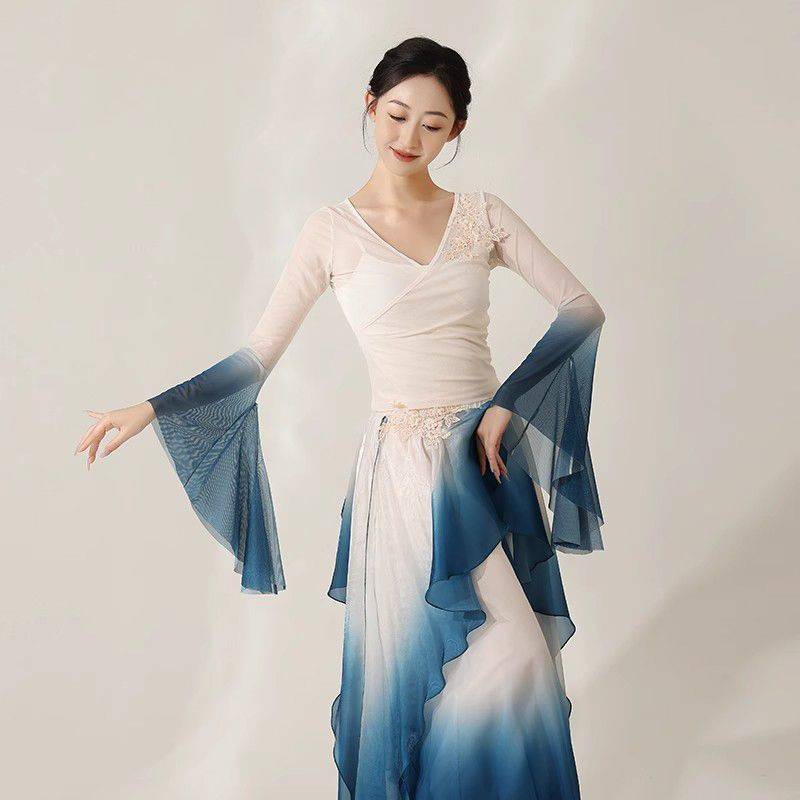 Classical dance elegant gap jacket skirt Chinese new dance and Qingbo performance service mountain ghost drama dance