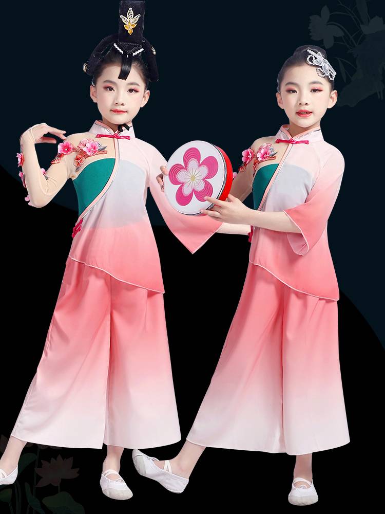 Children's Classical Dance Clothing Female Practice Chinese Performance Dance Weiyu Loos Award Show Show Fragrance Performance Service