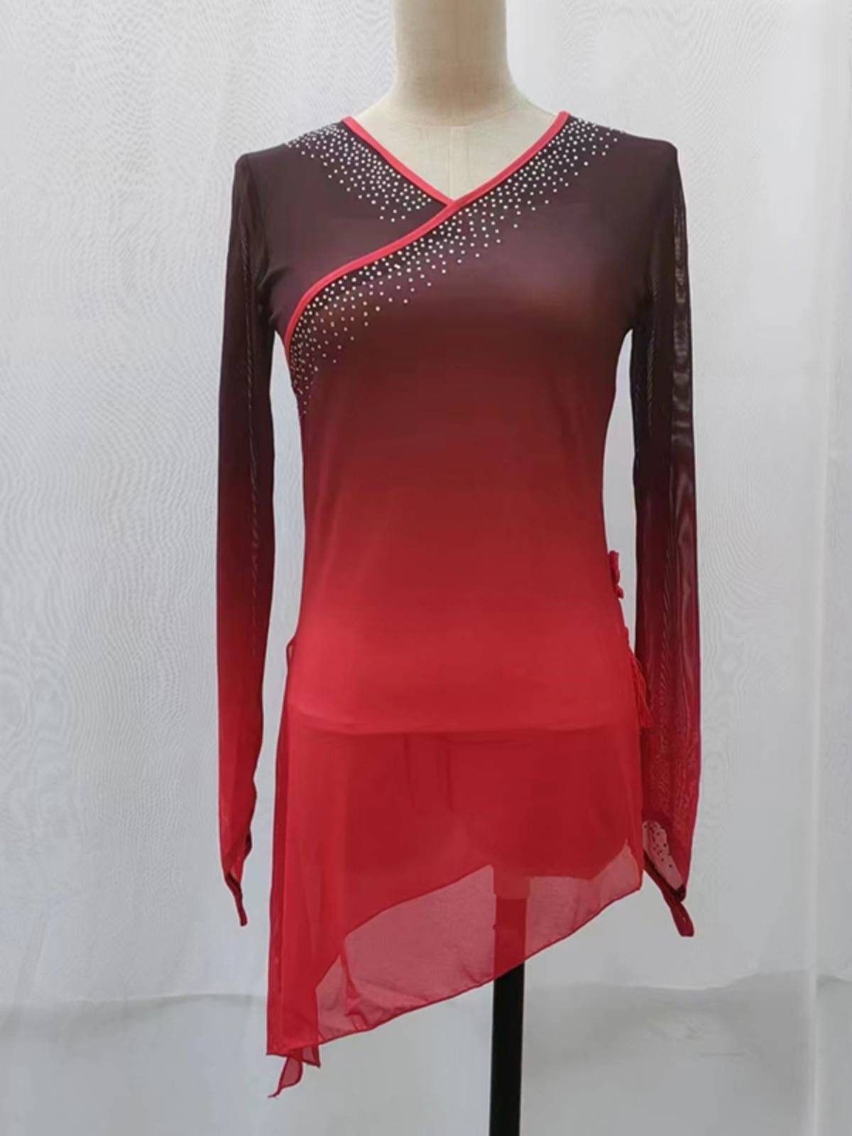 Chinese style classical dance clothing gradient becomes drilling rhyme gauze dance dance exercise, national performance, art test dance service girl