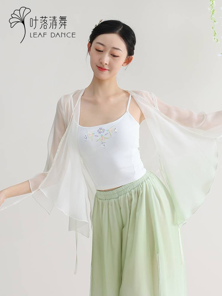 Ye Luo Qingwu Classical Dance Rhyme Rhyme Gragon Jacket Chinese Dance Flowing Top Girl Performance Clothing Practice Cassaccoon