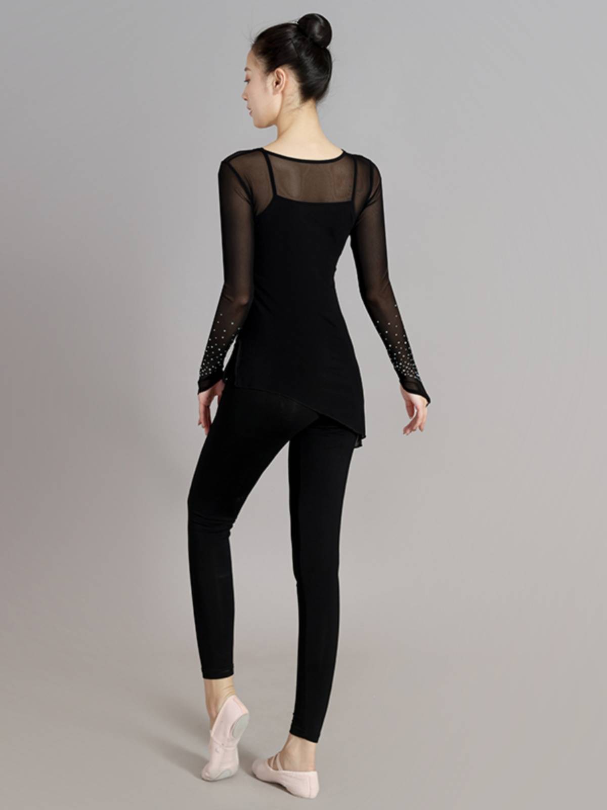 The new classical dance gauze practice clothes, ancient style female body rhyme dance clothing, elegant fairy art test performance clothing