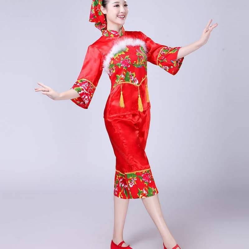 Unmun fan dance umbrella and dance new national dance clothing classical dance adult waist drums suits Yangge service performance service