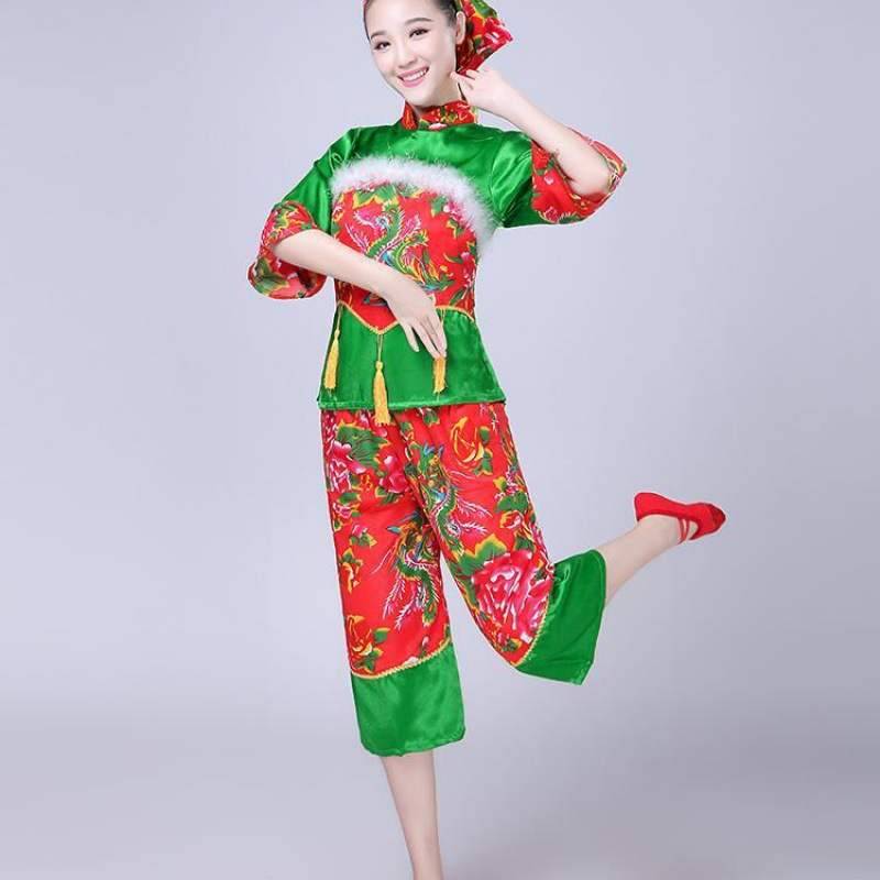 Unmun fan dance umbrella and dance new national dance clothing classical dance adult waist drums suits Yangge service performance service