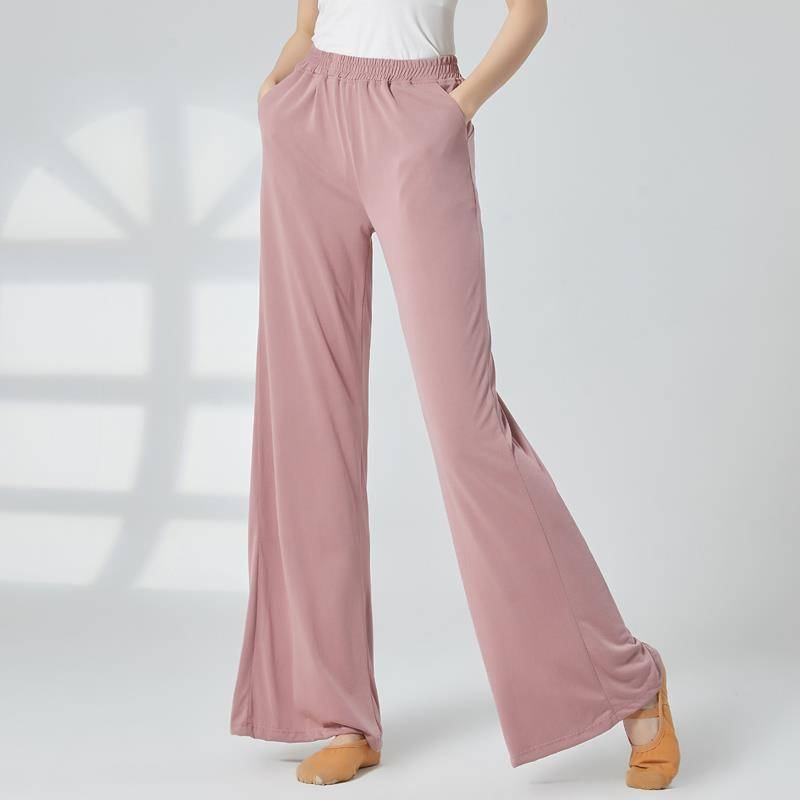 Modern dance wide -leg pants female Chinese dance straight pants are thin body training professional dance practice pants classical dance pants