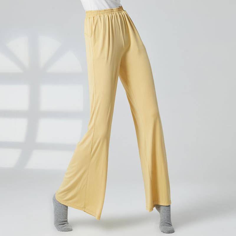 Modern dance wide -leg pants female Chinese dance straight pants are thin body training professional dance practice pants classical dance pants