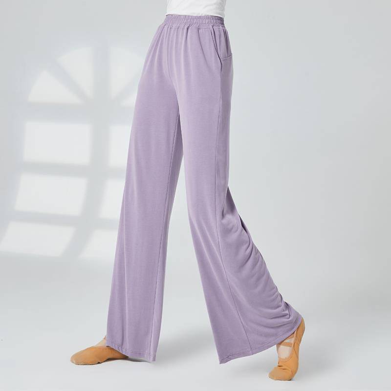 Modern dance wide -leg pants female Chinese dance straight pants are thin body training professional dance practice pants classical dance pants