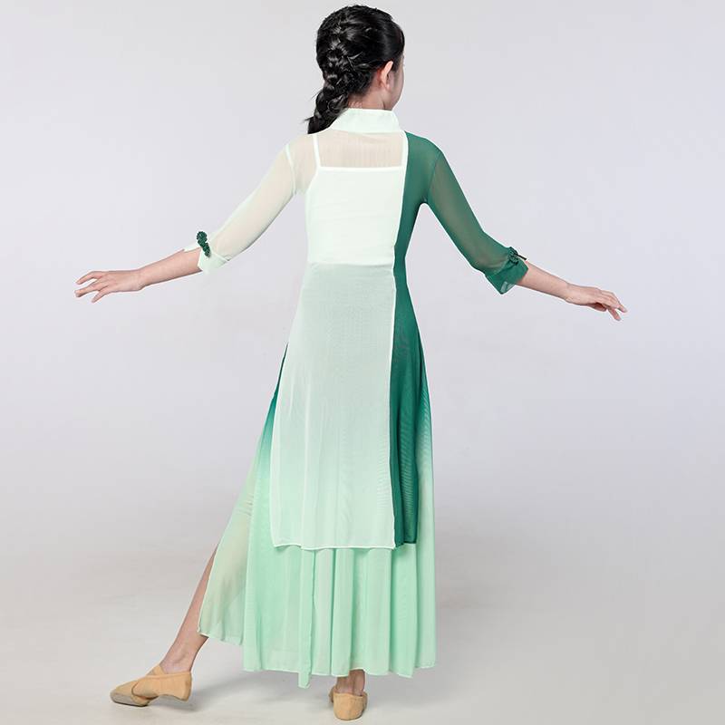 Classical Dance Performance Servant Female Permanent Chinese Wind Children's Cheongsie Rhymes Yaosa National Dance Football Dance Fan Dance Series