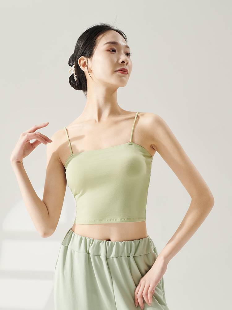 Classical dance clothing female white inner bidding chest pad bottoming vest practice Chinese dance special new top