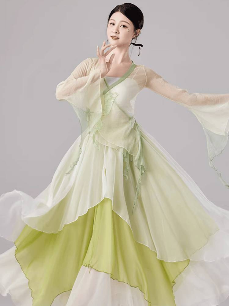 Renting classical dance body rhymes, butterfly gauze Chinese dance exercise skills test performance service women's elegant fairy dance