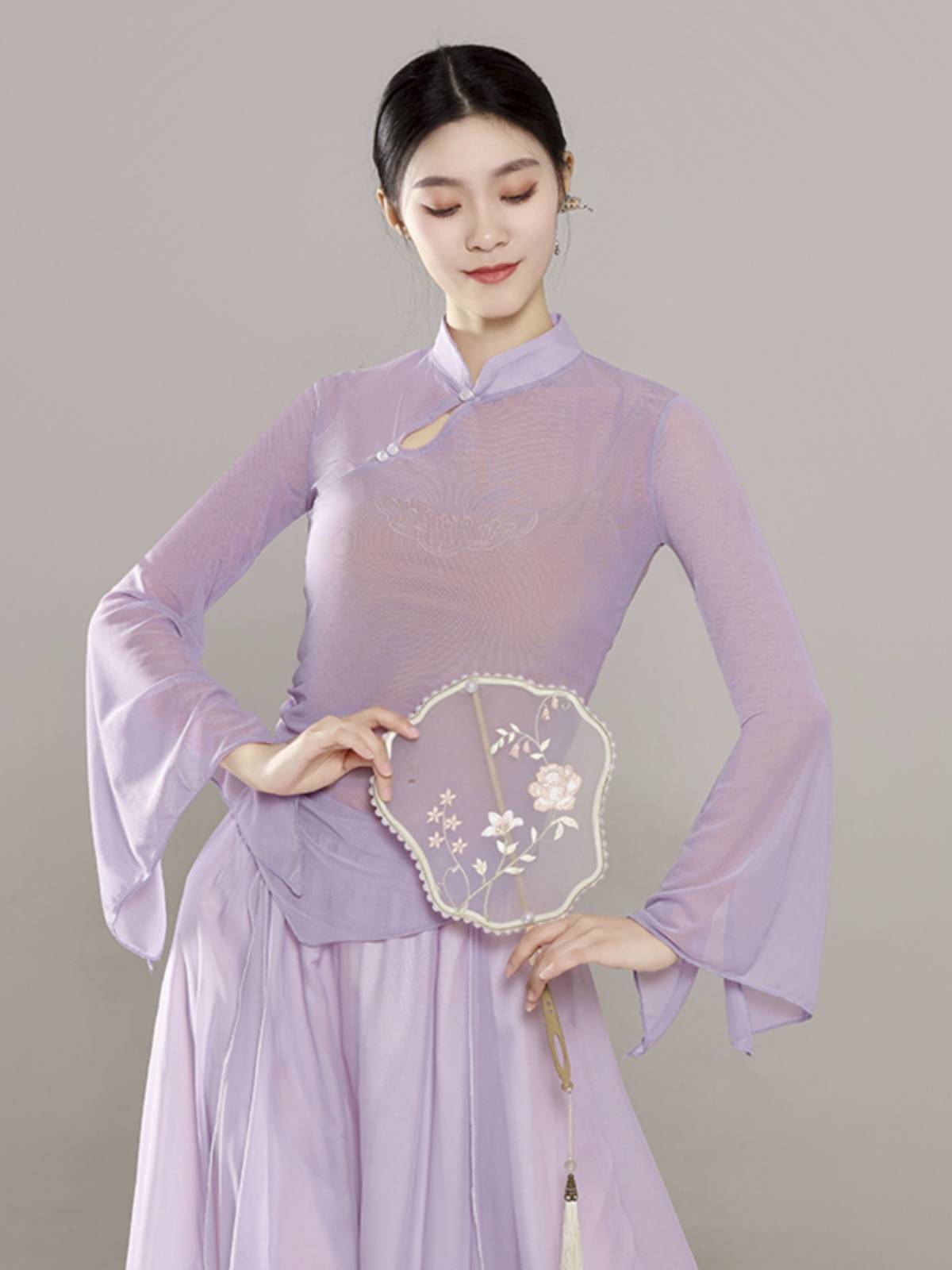 Classical dance cheongsam dance clothing Chinese dance network yarn yun yun clothing training suit performance show performance suit suit