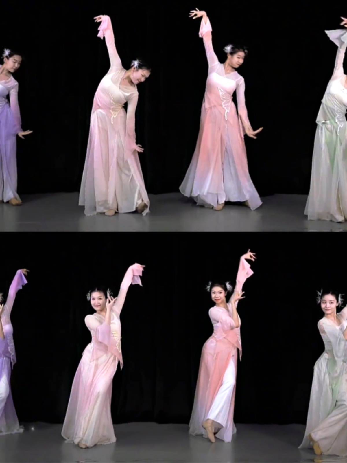 Spring Song Dance Clothing on the Chunshan Classical Dance Flower Body Rhyme Plasma Dress Fairy Practice Female Watch Female Watch Performance Clothing
