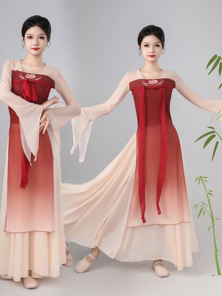 New classical dance dance service female ancient style Qi breasts Han Tang dance, elegant body rhyme gauze Chinese dance performance service