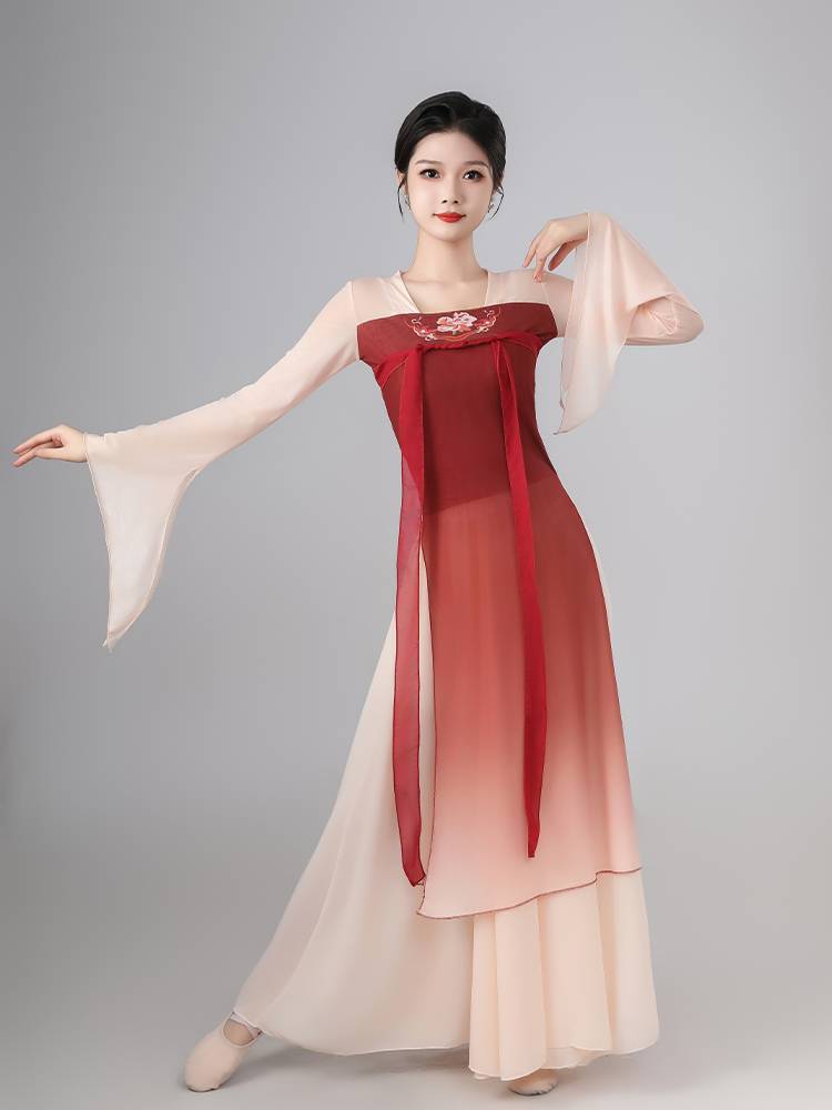New classical dance dance service female ancient style Qi breasts Han Tang dance, elegant body rhyme gauze Chinese dance performance service