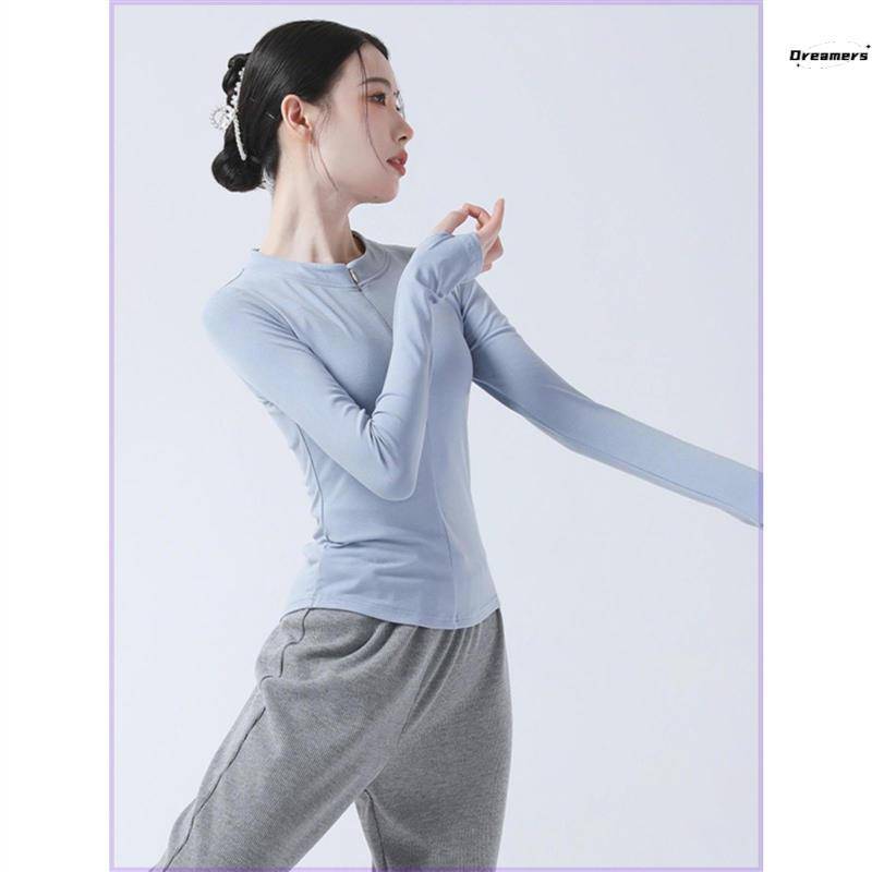 EssenceDance clothes Top, autumn and winter modern dance repair sleeve refers to zipper long -sleeved classical dance exercise Chinese dance -shaped dress