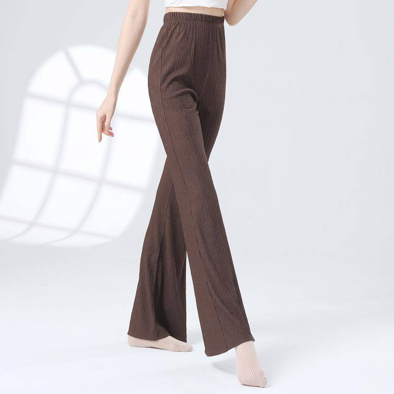 Classical dance micro -trousers texture pants modern dance dance practice service flared pants slim body training service spring
