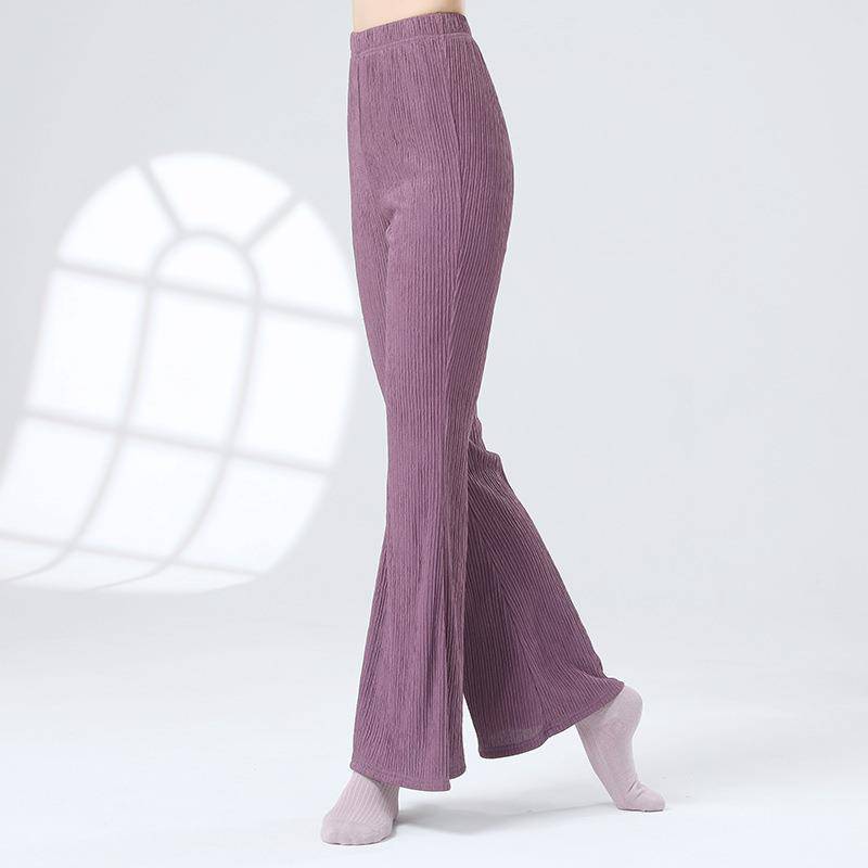 Classical dance micro -trousers texture pants modern dance dance practice service flared pants slim body training service spring