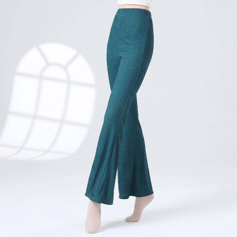 Classical dance micro -trousers texture pants modern dance dance practice service flared pants slim body training service spring