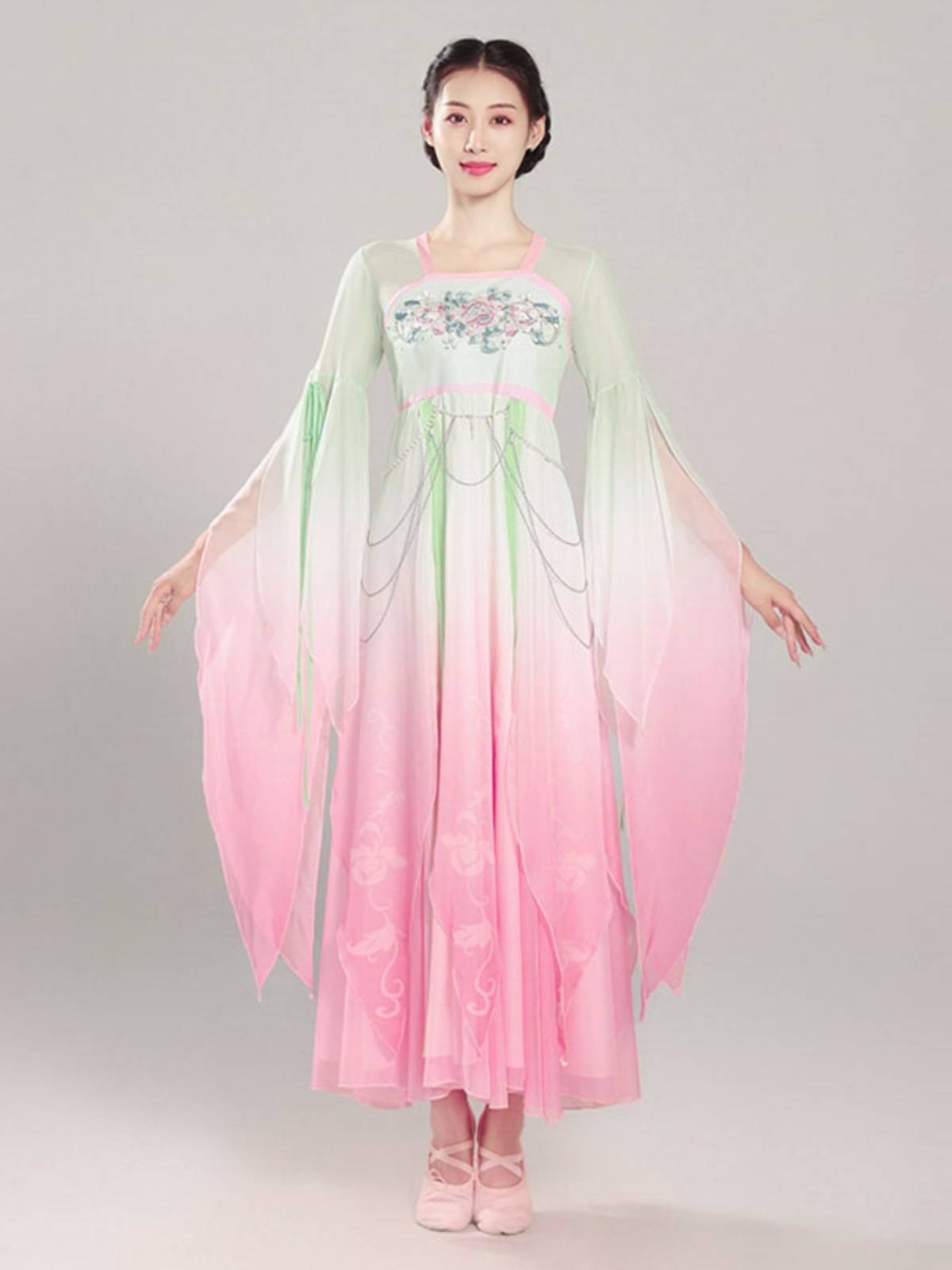 Spring Nuanyin's new classical dance Chinese dance performance suit is elegant Linger, the same elegant fairy gauze dress