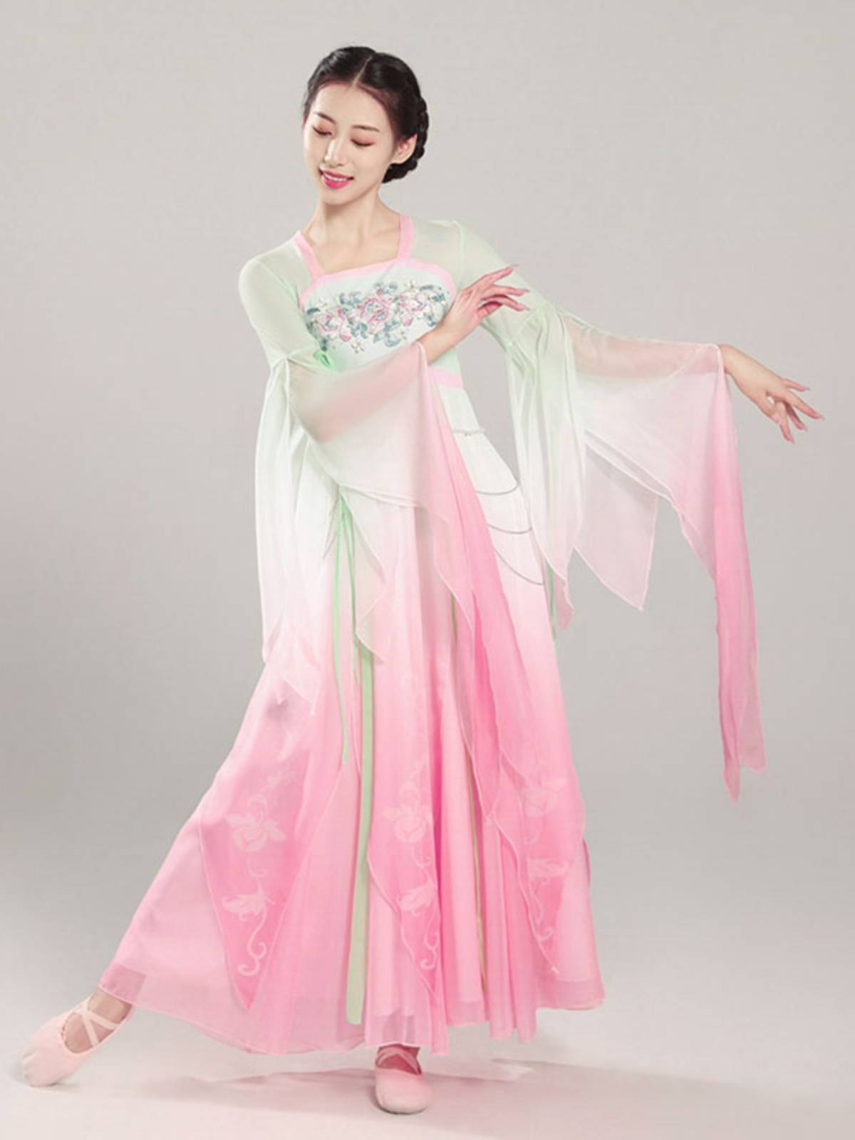 Spring Nuanyin's new classical dance Chinese dance performance suit is elegant Linger, the same elegant fairy gauze dress