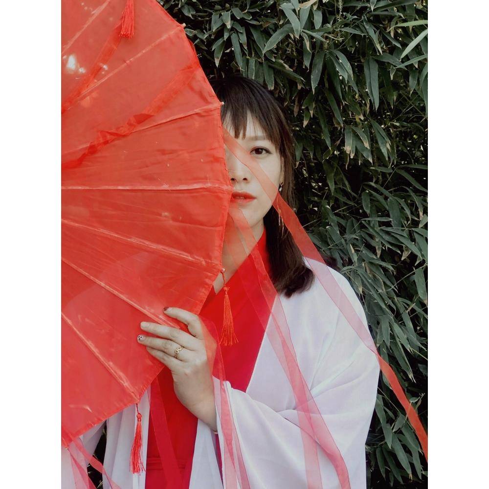 Genuine Classical Dance Ancient Female Douyin Same Red Hanfu Super Fairy Guanfeng Red Zhao Wan Wanjiang Dance Show