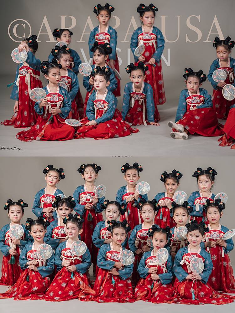 Children's Hanfu costume performance service Chinese style super immortal Tang dress long street Vientiane fish lantern dance props classical dance